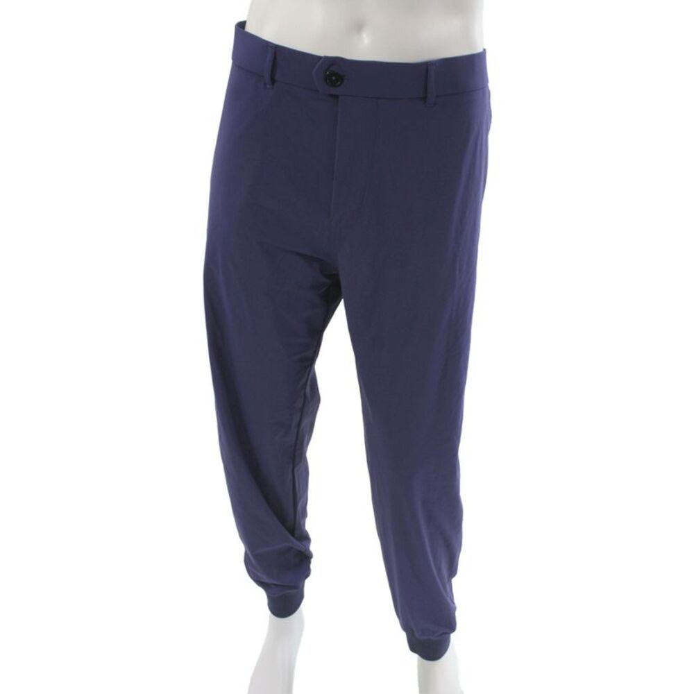 Greyson Mens Blue Nylon Jogger Pants Button Closure Size 40